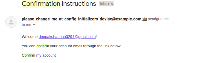 Sendgrid verification link